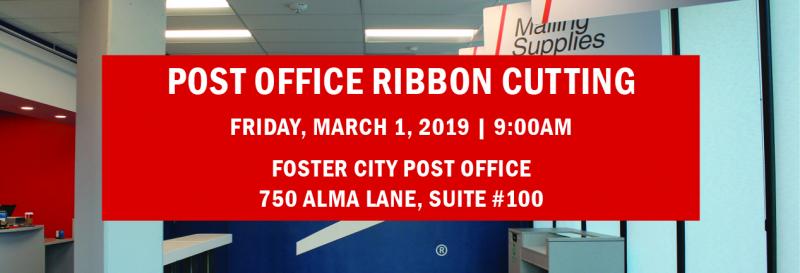 Foster City Post Office Ribbon Cutting Ceremony Banner