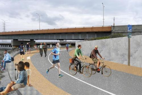 Levee Project Rendering: San Mateo Bridge Undercrossing