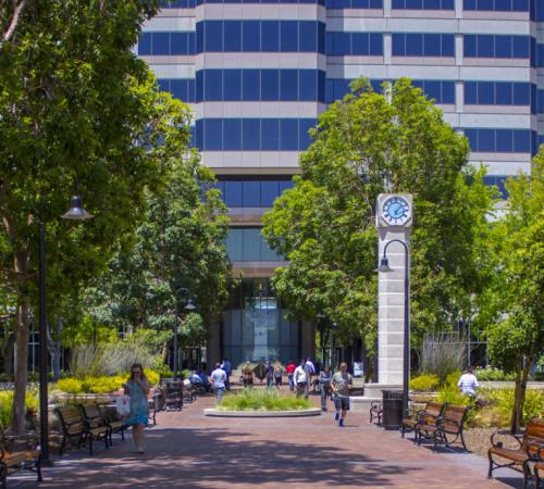 metro tower courtyard