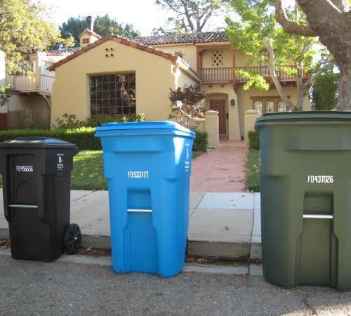 Garbage, Recycling, and Compost Bins