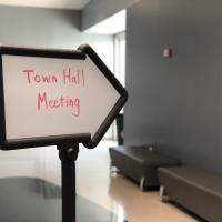 Town Hall Meeting Sign
