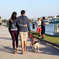 Foster City image of lagoon and people