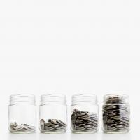 coins in jars