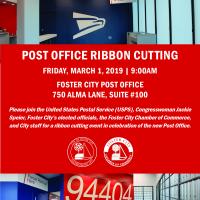 Foster City Post Office Ribbon Cutting Ceremony Invitation