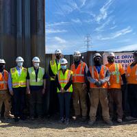Levee Improvements Project Completes Phase 2 Sheet Pile Installation from Shorebird Park to the San Mateo Bridge