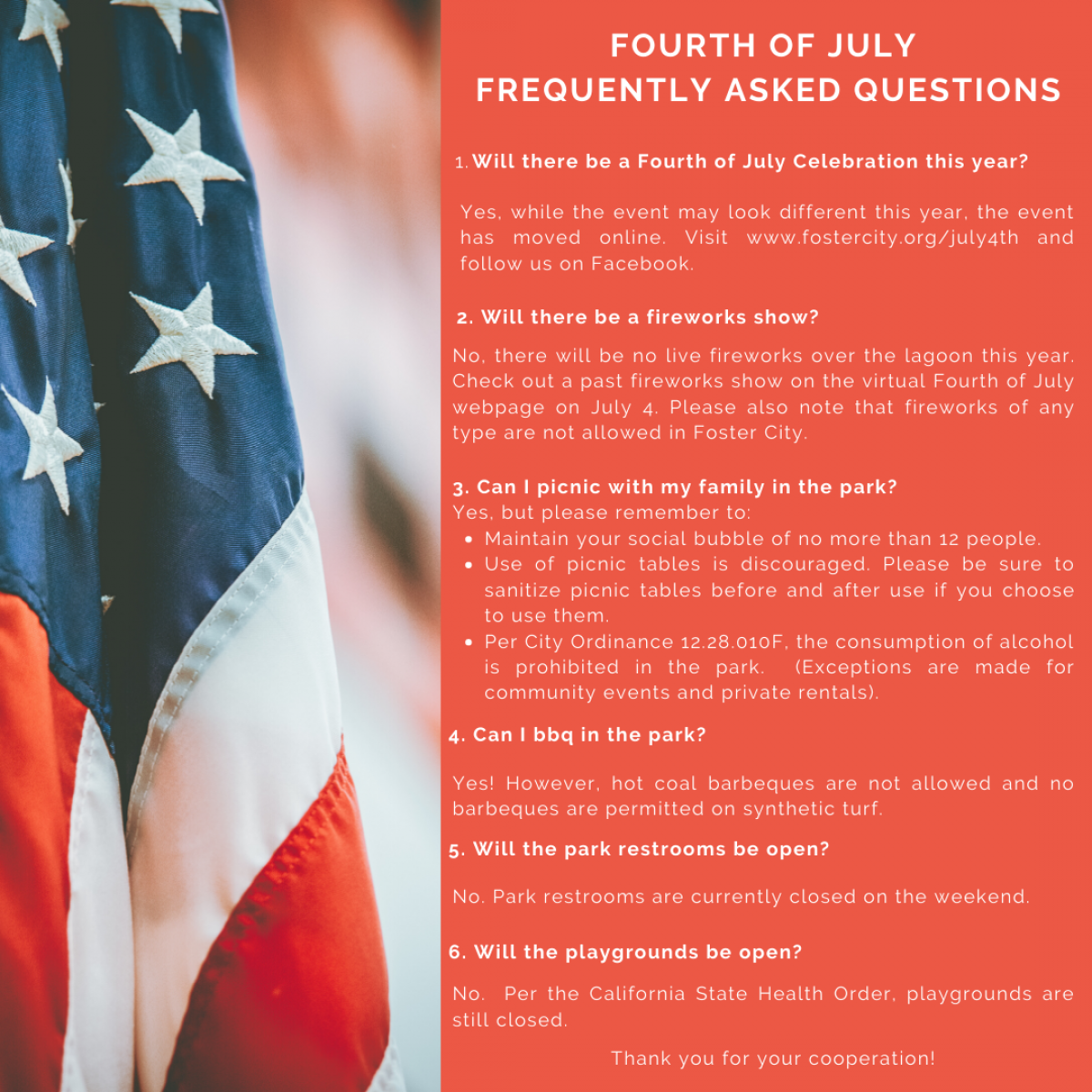 FAQ for July 4th