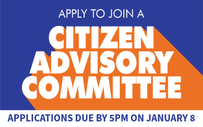 Apply to Join a Citizen Advisory Committee Banner 